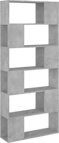 vidaXL betonszürke térelválasztó könyvszekrény 80 x 24 x 186 cm