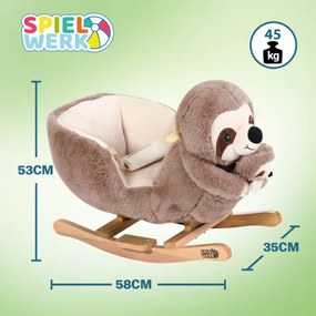 Hintázó nyugágy biztonsági övvel, barna Spielwerk