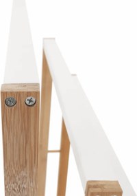 Törülközőtartó, bambusz/fehér, KOMO NEW