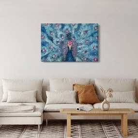 Egy festett páva képe (90x60 cm)