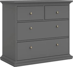 Komód, szürke, PARIS 76716