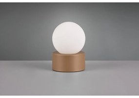 Fehér-barna asztali lámpa (magasság 17 cm) Countess – Trio