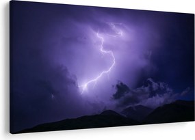 Kép - lila égbolt és villám (90x60 cm)