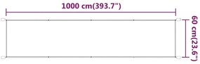 antracitszürke oxford-szövet függőleges napellenző 60 x 1000 cm