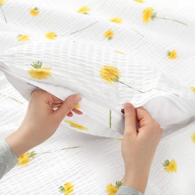 Goldea krepp párnahuzat - pitypangok 40 x 40 cm