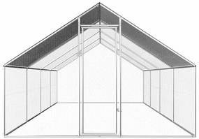 vidaXL kültéri horganyzott acél tyúkól 2,75 x 8 x 1,92 m