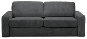 Sötétszürke kordbársony kinyitható kanapé 195 cm Nona – Makamii