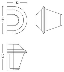 Philips Massive 17389/30/PN - Kültéri fali lámpa 1xE27/42W/230V IP44