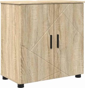 vidaXL Fürdőszoba Székény Sonoma tölgy 61 x 35 x 64 cm Faanyag & Fém