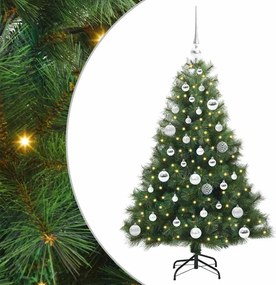 vidaXL Mű karácsonyfa 150 LED-del állvánnyal Zöld 120 cm PE és PVC