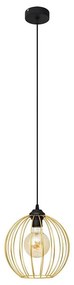 Csillár zsinóron MERCURE 1xE27/15W/230V arany/fekete