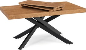 HAMPTON bővíthető asztal 160-240 cm arany tölgy/fekete