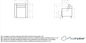 Barna bőrutánzat fotel Lofty Lilly – Miuform