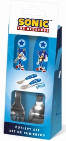 Sonic a sündisznó Speed fém ergo evőeszköz készlet - 2 darabos