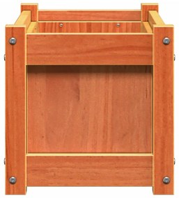 viaszbarna tömör fenyőfa kerti virágláda 60 x 31 x 31 cm