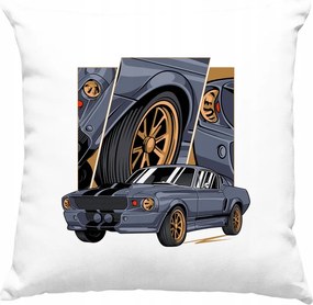 Retro autós párna GT500 fehér