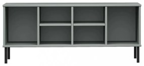 OSLO szürke tömör fa cipőszekrény fém lábakkal 106 x 35 x 45 cm