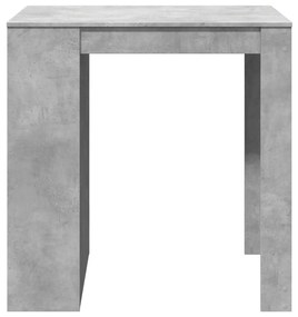 betonszürke szerelt fa bárasztal 102 x 70 x 103,5 cm