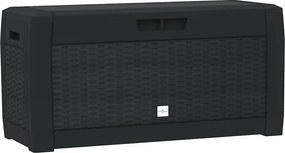 vidaXL antracitszürke polipropilén kerti tárolóláda 119 x 48 x 60 cm