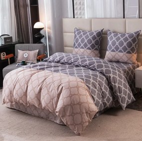 Mikroszálas ágyneműhuzat MOROCCO szürke-bézs Ágyneműhuzat mérete: 70 x 80 cm | 140 x 200 cm