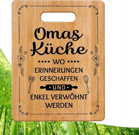 Vágódeszka tálaláshoz bambusz fából konyhai 28x22 cm