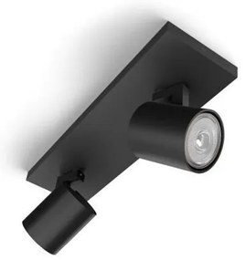 Philips - Spotlámpa RUNNER 2xGU10/20W/230V fekete