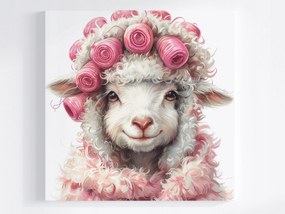 Poszter Grafika Portré Bárány Frizura Henger 80x80