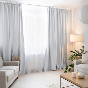 Goldea sötétítő függöny blackout szatén fényű - ezüstszínű 270x180 cm