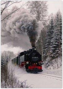 Poszterek A3 Pion Mozdony téli tåjkép