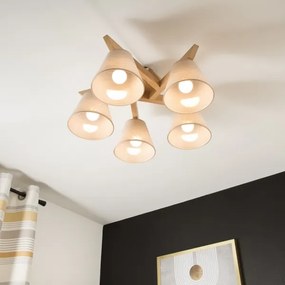 Fali lámpa ANTONIO 5xE14/40W/230V tölgy