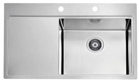 ALVEUS 1103653 - Mosogató PURE 86x52,5 cm satin, jobb