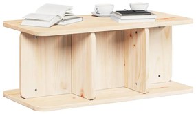 Dohányzóasztal Természetes 80 x 39,5 x 33,5 cm Tömör fenyőfa