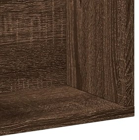 2 db barna tölgyszínű szerelt fa faliszekrény 99x18x16,5 cm