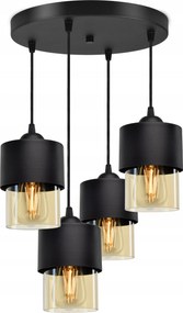 Függő lámpa Csillár lámpabúra Fém Üveg Méz Led