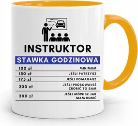 Vezetői Engedély Oktatójának Bögre Sárga Ajándék fényképes nyomtatással