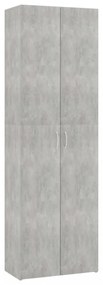 betonszürke szerelt fa irodaszekrény 60 x 32 x 190 cm