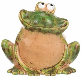 Kerámia kerti dekoráció Béka, 13 x 10 x 12 cm, 10 cm