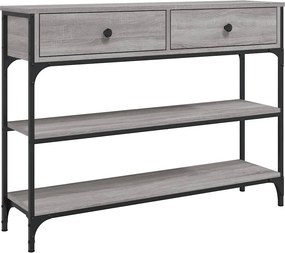 vidaXL szürke sonoma szerelt fa tálalóasztal 100x25x75 cm