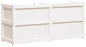 fehér tömör fenyőfa kerti virágláda 150x50x70 cm
