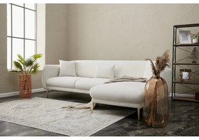Fehér sarokkanapé (jobb oldali-heverő résszel) Simena – Balcab Home