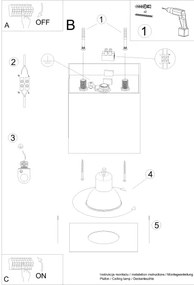 Sollux SL.1278 - Spotlámpa HATI 1xGU10/10W/230V szürke