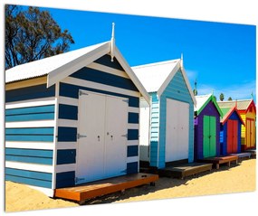Kép - Brighton Beach, Melbourne, Ausztrália (90x60 cm)