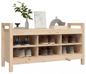 tömör fenyőfa előszoba pad 110 x 40 x 60 cm