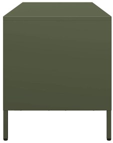olívazöld hidegen hengerelt acél TV-szekrény 101,5x39x43,5 cm