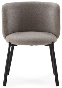 Szürke kárpitozott étkezőfotel szett 2 db-os Ginny – MOME