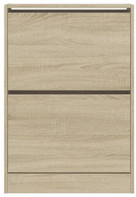 sonoma tölgy színű szerelt fa cipőszekrény 60 x 21 x 87,5 cm