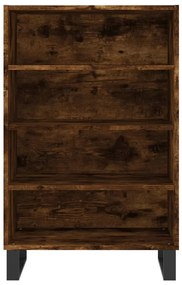 füstös tölgy színű szerelt fa magasszekrény 57 x 35 x 90 cm