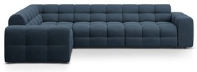Sötétkék sarokkanapé (bal oldali-L alakú) Kendal – Micadoni