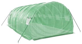 zöld acélvázas melegház 18 m² 6 x 3 x 2 m