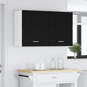 vidaXL Felfüggeszthető szekrények - 2 csomag - Fekete tölgy, 100x31x60 cm - Műgyantából
